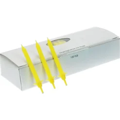 Overig Taartkaarsjes met houder 6cm 100st. Geel** Sale