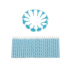 Overig Taartkaarsjes met houders Blauw 24st** New