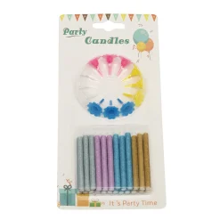 BrandNewCake Taartkaarsjes met houders Multi Glitter 24st Online