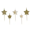 Overig Taartkaarsjes Sterren Goud 5st Outlet