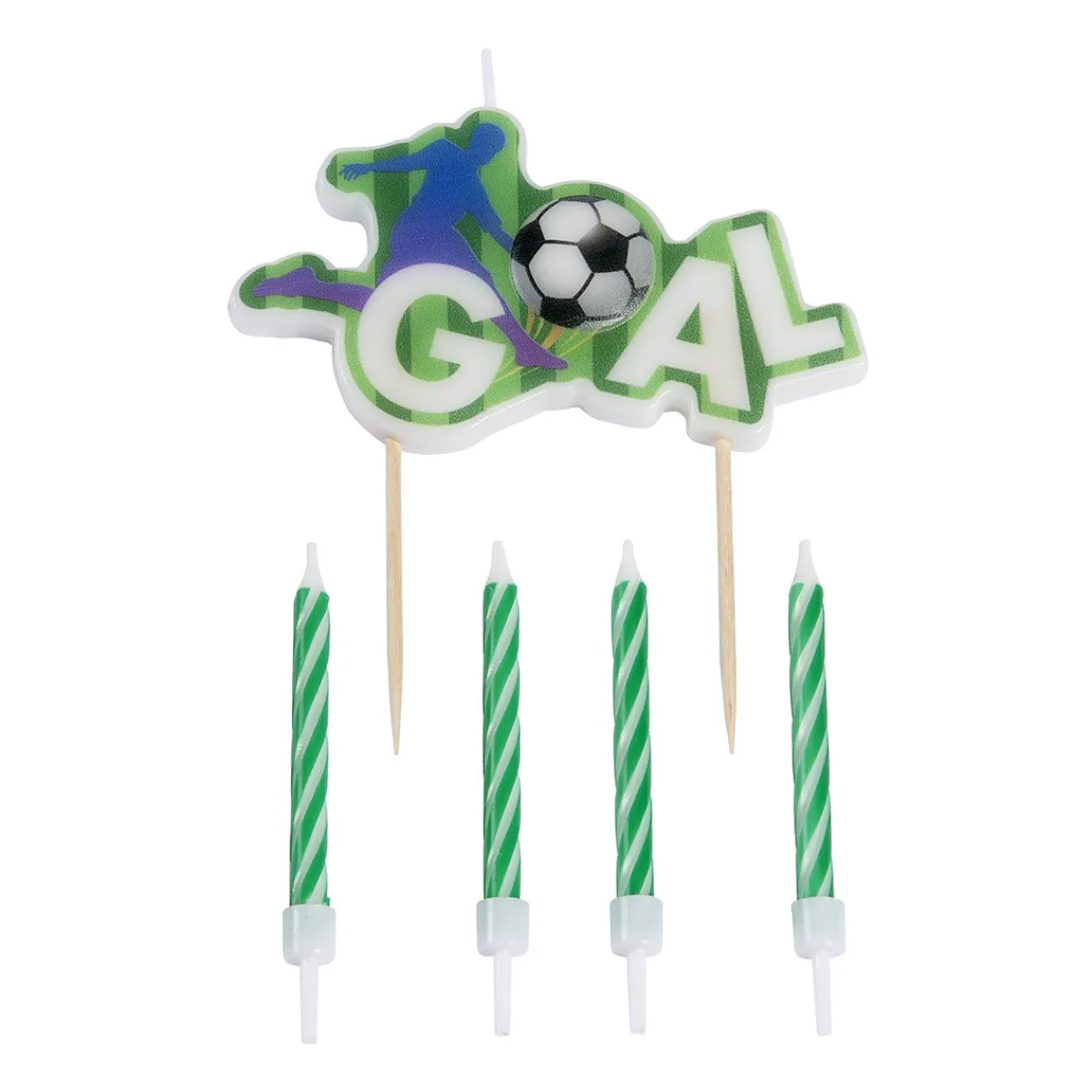 Overig Taartkaarsjes Voetbal & Taartopper Goal Best