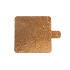 Overig Taartkarton Vierkant Goud/Zwart met lip 6x6cm per stuk Best