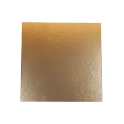 Overig Taartkarton Vierkant Goud/Zwart 20x20cm per stuk Outlet
