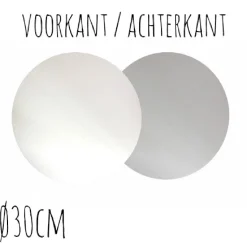 BrandNewCake Taartonderzetter Wit / Zilver Ø30cm 100st. Hot