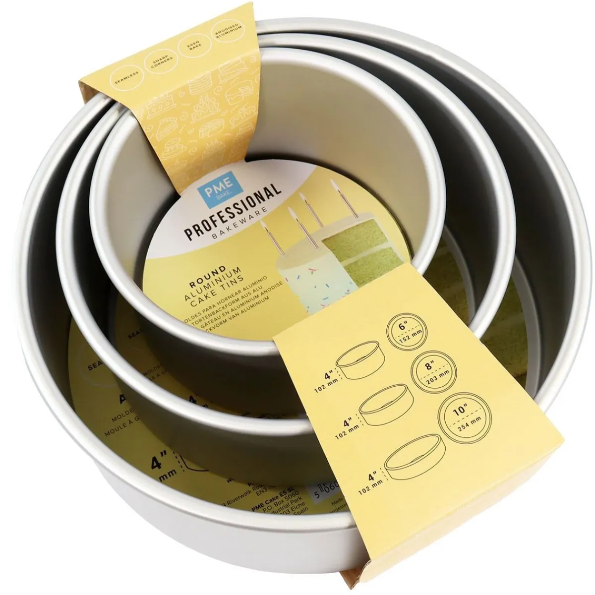 PME Taartpan Rond 10cm(h) Set/3 Outlet