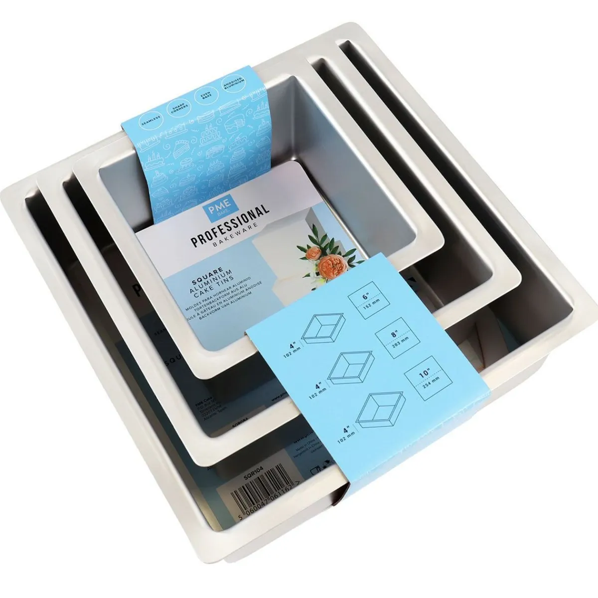 PME Taartpan Vierkant 10cm(h) Set/3 Sale