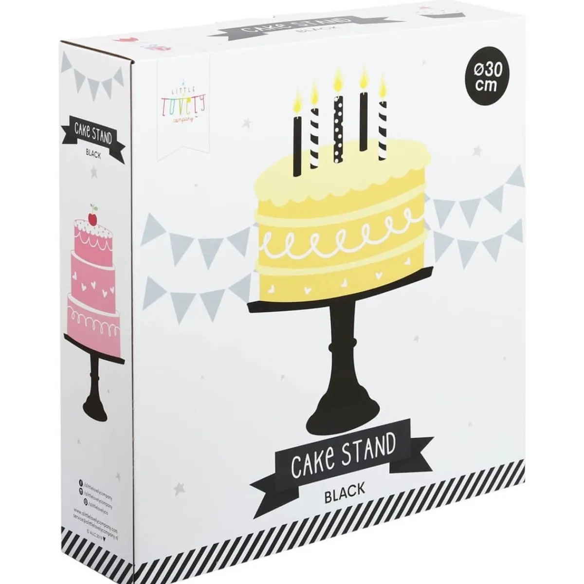 Overig Taartplateau Zwart Melamine Ø30x20cm Outlet