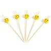 Overig Taartprikker Bamboe Smiley 12cm 150st. New