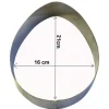 Overig Taartring RVS Eivorm 21x16x5cm New