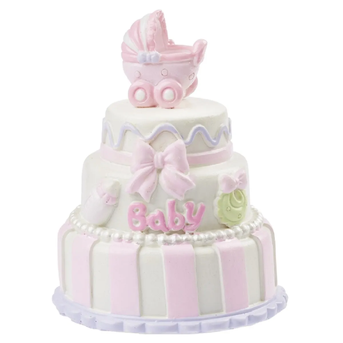 Overig Taarttopper Baby Girl Taart Polystone 7,5cm Clearance