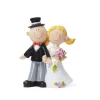 Overig Taarttopper Bruidspaar met Boeket Komisch Polystone 9cm
