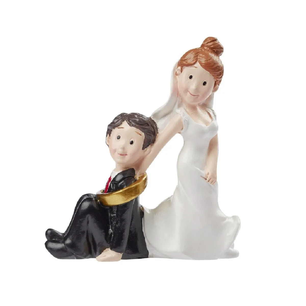 Overig Taarttopper Bruidspaar met Ring Polystone 8cm Online