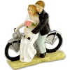 Taarttopper Bruidspaar op Motorfiets Polystone 11cm Clearance