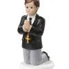 Overig Taarttopper Communie Jongen met Kruis Polystone 7cm Outlet