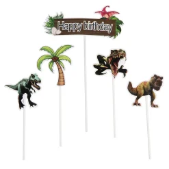 Overig Taarttopper Dino's Happy Birthday 5st.** Online