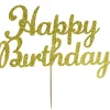 Culpitt Taarttopper Happy Birthday Goud 15x8cm Discount