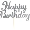Culpitt Taarttopper Happy Birthday Zilver 15x8cm