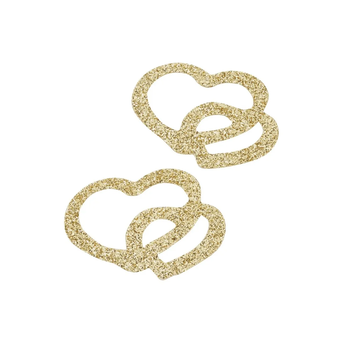 Overig Taarttopper Harten Kunststof Goud 4cm 10st Clearance