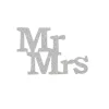 Overig Taarttopper Mr & Mrs Kunststof Zilver 11cm 4st New