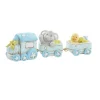 Overig Taarttopper Treintje Blauw Polystone 9x2,5cm New