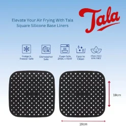 Tala Siliconen Inlegvel Airfryer Vierkant 19x19cm Set/2 Best