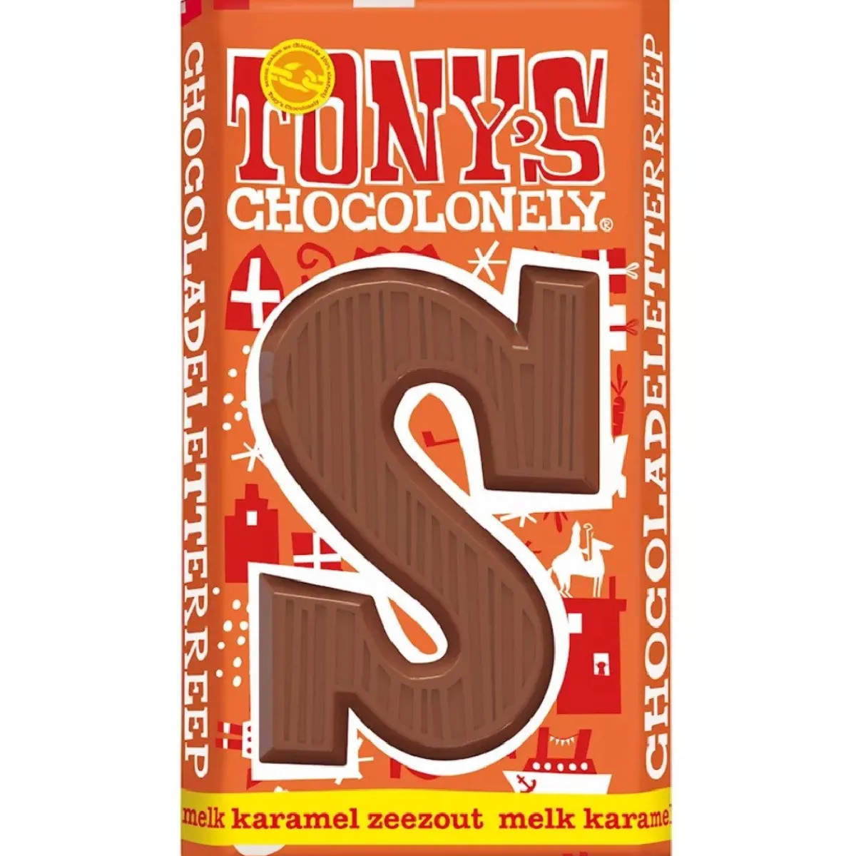 Overig Tony's Chocolonely Letterreep Karamel Zeezout - S - 180g Sale