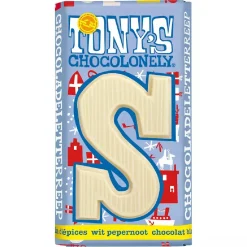 Overig Tony's Chocolonely Letterreep Wit Pepernoot - S - 180g Hot
