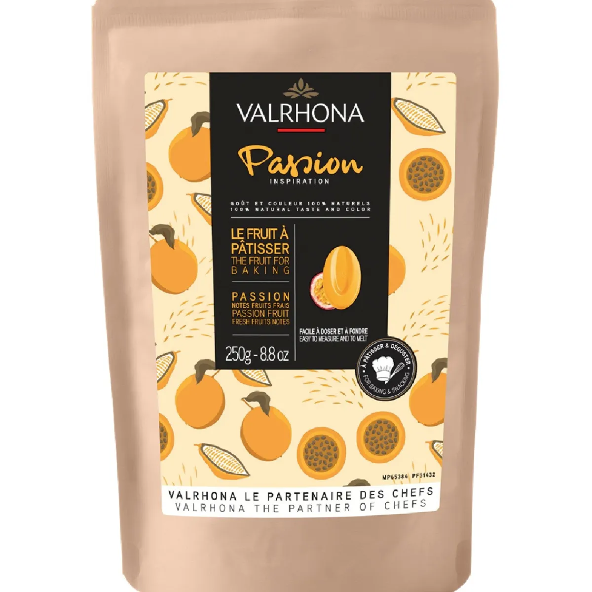 Valrhona Chocolade Druppels Passievrucht 250g Hot