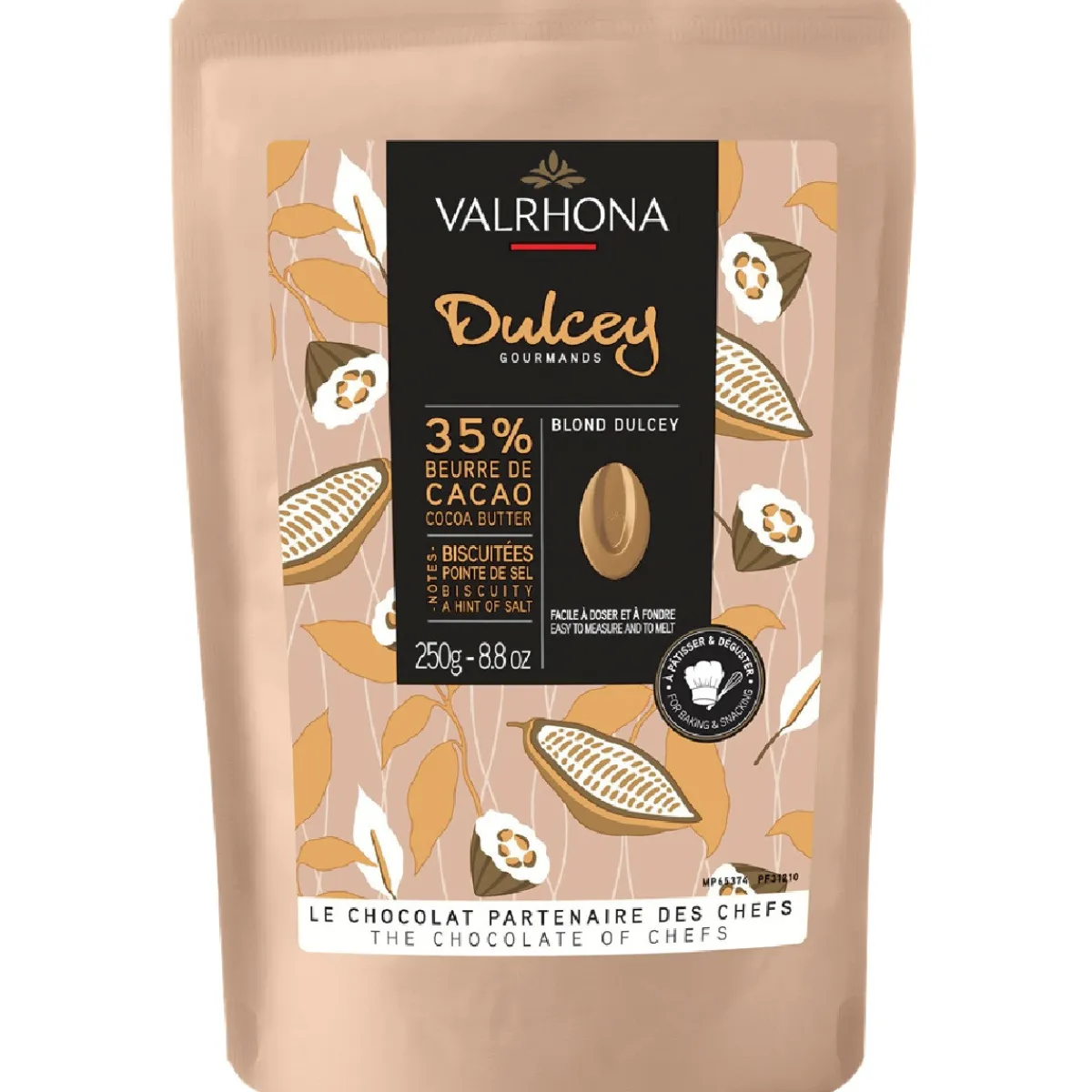 Valrhona Chocolade Druppels Blond Dulcey (35%) 250g Hot