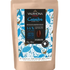 Valrhona Chocolade Druppels Puur Caraïbe (66%) 250g Clearance