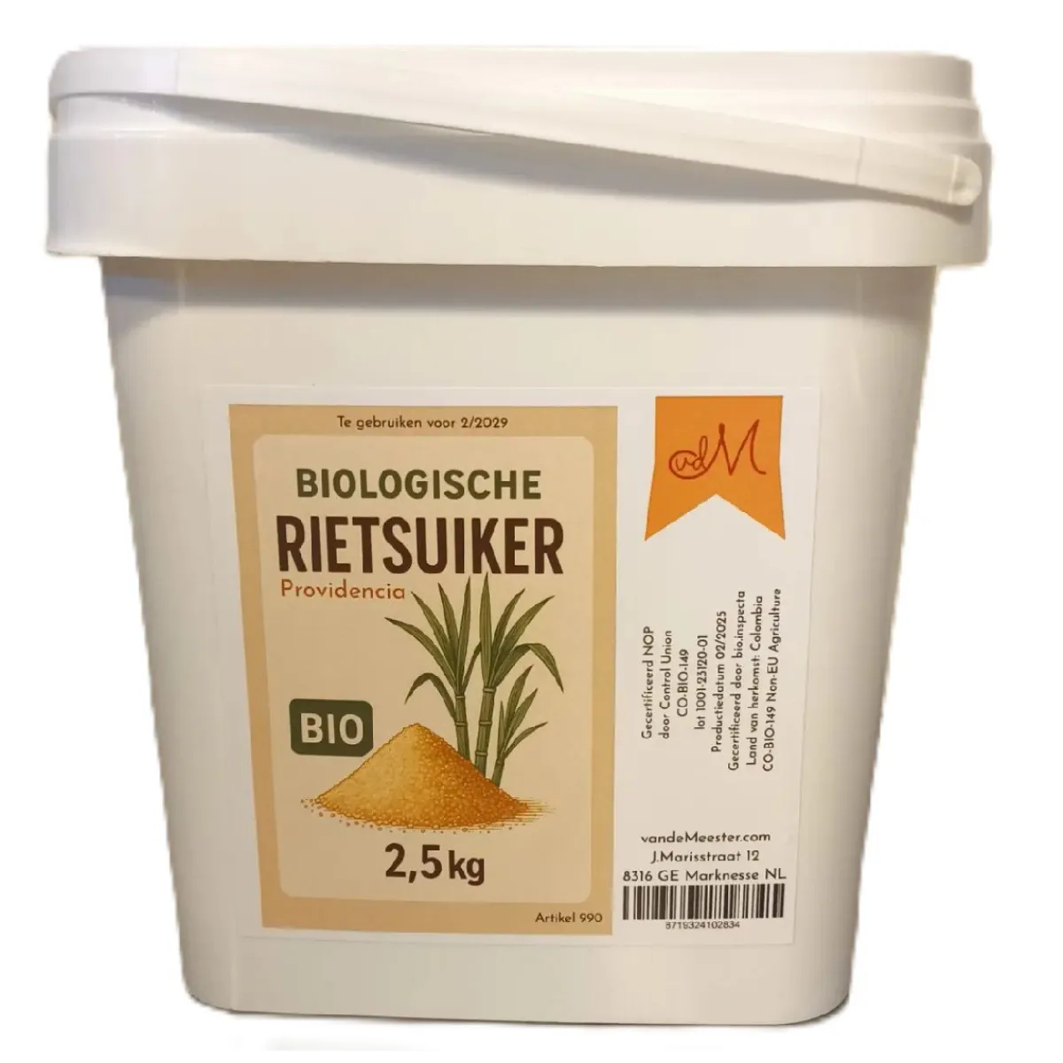 Van de Meester VanDeMeester Rietsuiker Biologisch 2,5kg Best