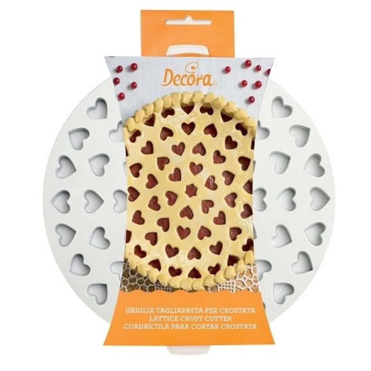 Decora Vlaaistans kunststof Hartjes Ø30cm 2-delig Discount