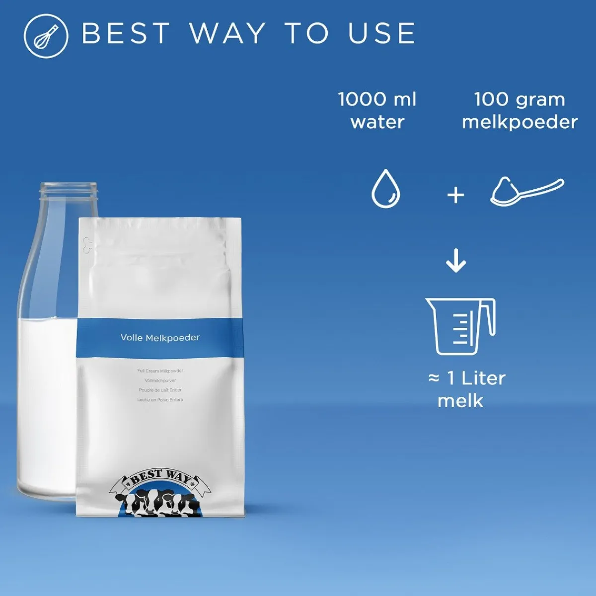 Best Way Volle Melkpoeder 5kg Best