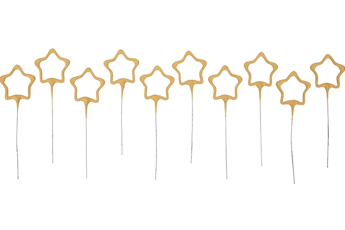 Overig Vuurwerk Sterretjes Stervorm Goud 10st. Clearance
