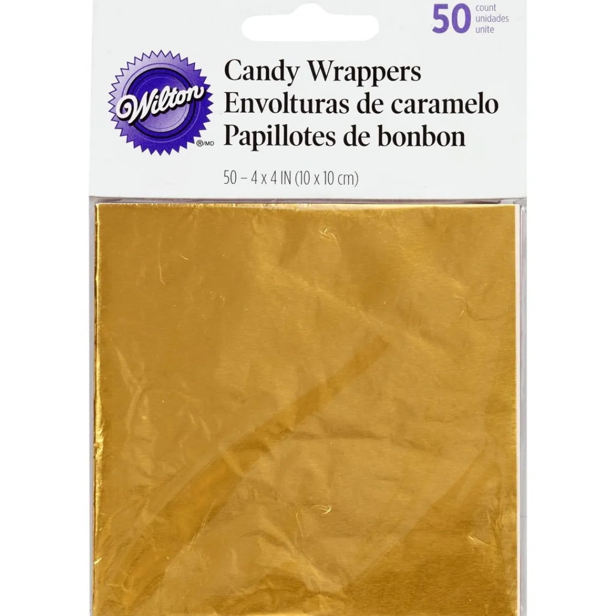 Wilton Folie Goud 10x10 50st. Clearance