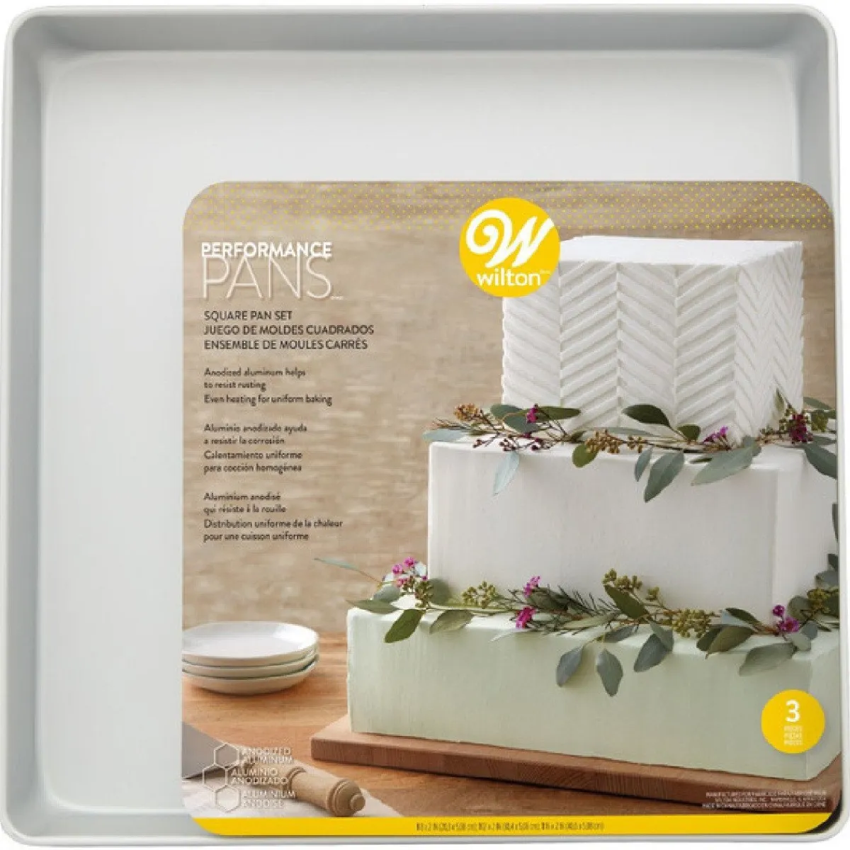 Wilton Performance Taartpan Vierkant 20-35-40cm Set/3 Discount