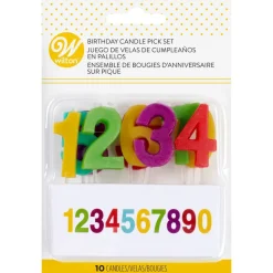 Wilton Taartkaarsjes Nummers Set/10 Hot