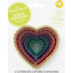 Wilton Uitstekers Hart Dubbelzijdig Set/6 Hot
