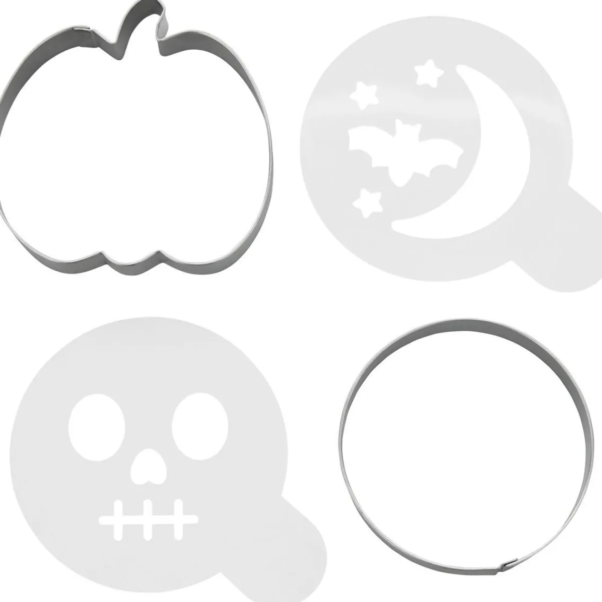 Wilton Uitsteker & Stencil Halloween Set/4 Online