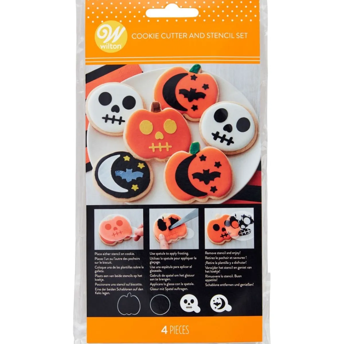 Wilton Uitsteker & Stencil Halloween Set/4 Online